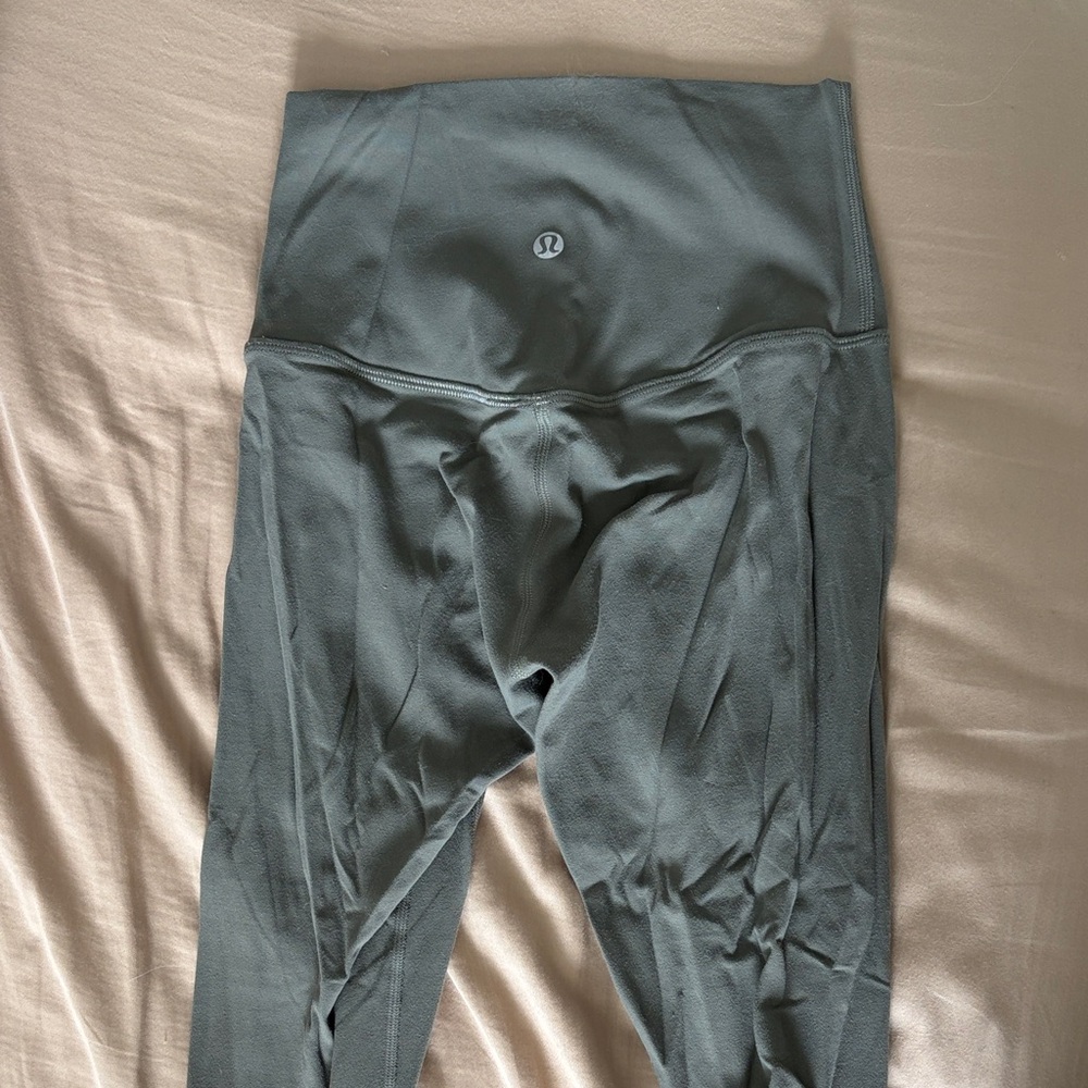 Lululemon Align Green/Gray High-Waisted 3/4 Leggings